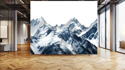 natural snowy mountain peak png on transparent background Wall mural