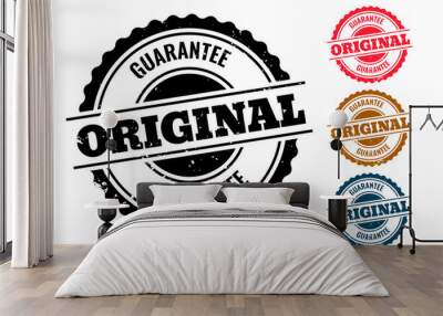 original guarantee authentic rubber stamp set of four Wall mural