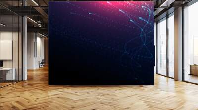 particle style digital network wallpaper for AI innovation or research Wall mural