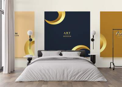 premium social media stories and post luxury golden banners set Wall mural