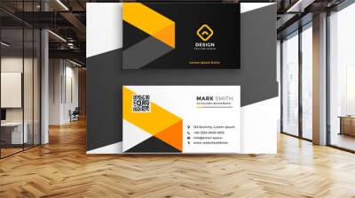 professiona yellow business card modern template design Wall mural