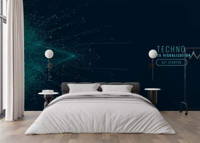 science digital big data technology background Wall mural