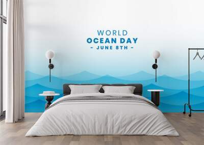 sea waves world ocean day design background Wall mural