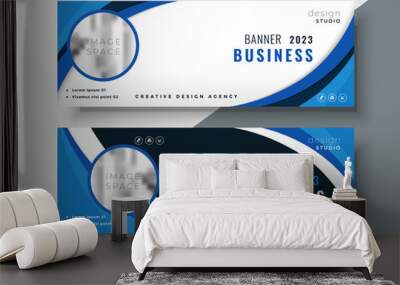 set of two professional corporate business banners design Wall mural