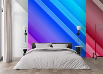 shiny abstract backgrounds set with diagonal lines Wall mural