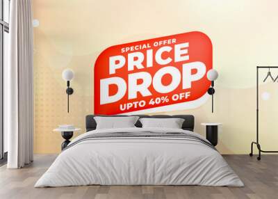 special price drop sale banner for retail marketing Wall mural