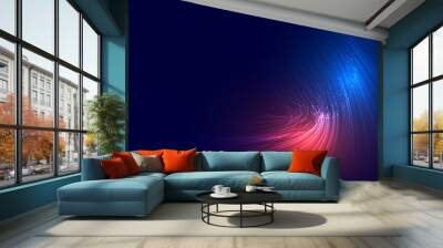 speed motion lines in curvy style Wall mural