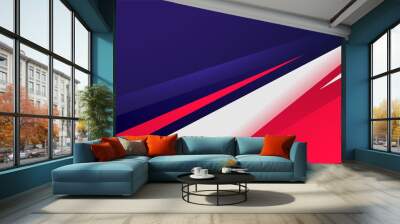 sports style banner design in red and purple colors Wall mural