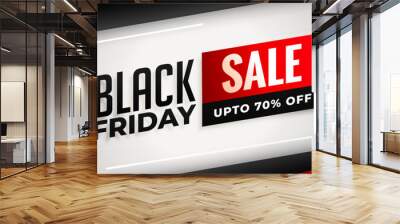 stylish black friday sale and discount banner design Wall mural