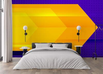 stylish purple and yellow abstract banner design Wall mural