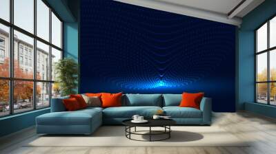 technology particles background with light source design Wall mural