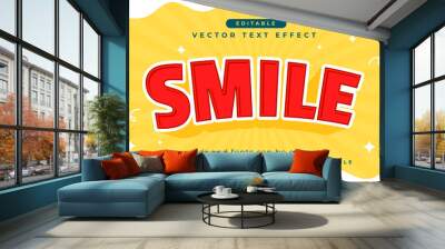 text edit style editable smile lettering Wall mural