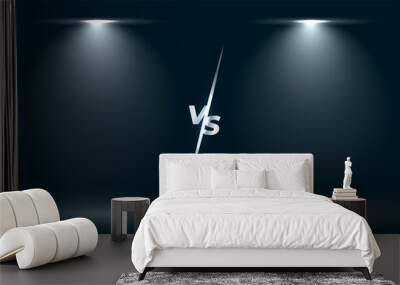 versus vs screen with two focus light effect Wall mural