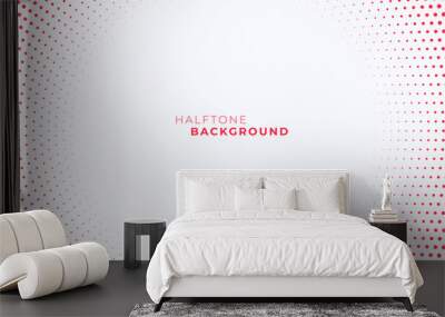 white and red halftone texture modern background Wall mural