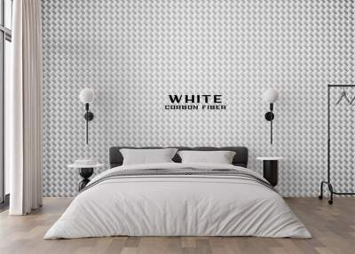 white carbon fiber texture background Wall mural