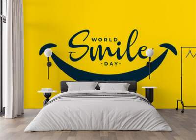 world smile day modern background for joyful emotion Wall mural