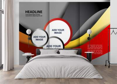 Vector modern tri-fold brochure design template
 Wall mural