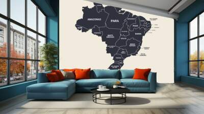 Brazil City Names.Brazil Map Vector Design. Wall mural