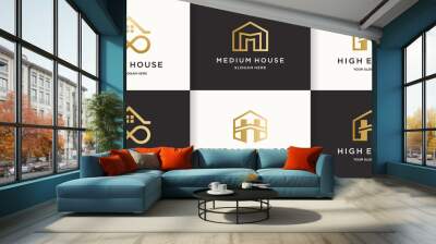 creative real estate logo collection Wall mural