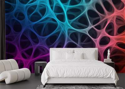 A colorful abstract background with a pattern of lines, AI Wall mural