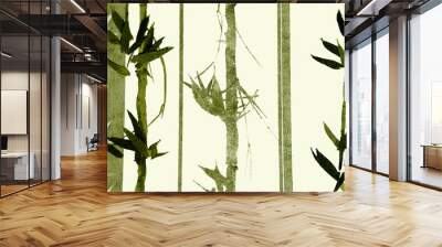 Bamboo / Texture - Bamboo in green and tones  Wall mural