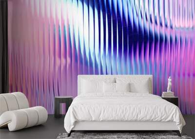 Colorful grainy gradient background template. Trendy ribbed glass effect texture, Abstract background Wall mural