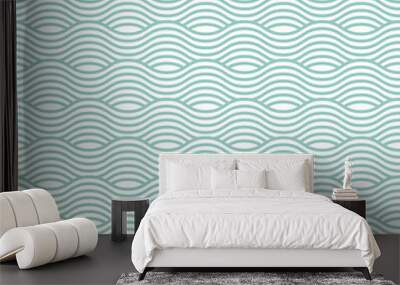 Blue wave seamless pattern. Vector illustration eps10 Wall mural