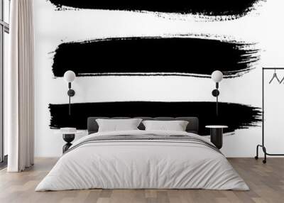 Set of grunge brush strokes. Hand painted watercolor brush strokes Wall mural