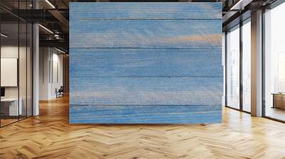 Wooden texture of blue color Wall mural