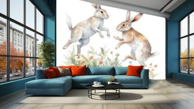 two rabbits Wall mural