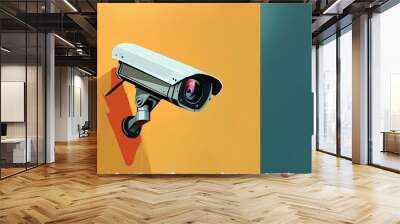 Surveillance Cameras Represents security, monitoring, and surveillance technology. Wall mural