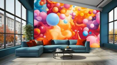 Abstract Expressionism Nonrepresentational Spherical Perspective Wall mural