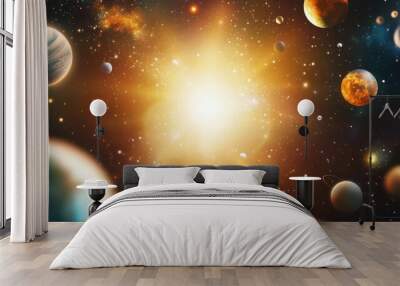 Animals Intergalactic Travel Space Odyssey Astronomical Wonders Collage Wall mural