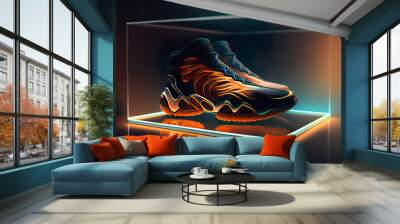 concept of a futuristic sport shoes, sneaker, air, sneakers Wall mural