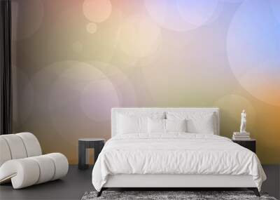 Abstract Bokeh white circle background Wall mural