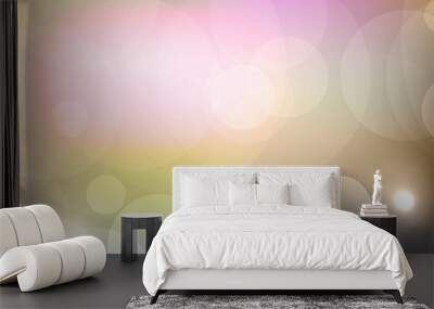 Abstract Bokeh white circle background Wall mural