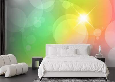 Abstract Bokeh white circle background Wall mural