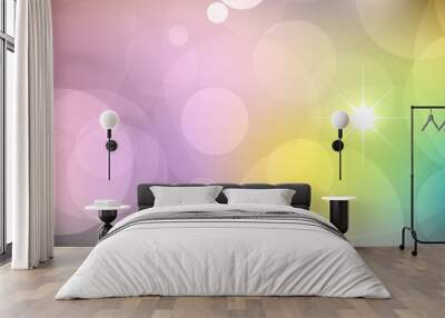 Abstract Bokeh white circle background Wall mural