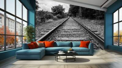 railroad tracks Wall mural