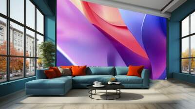 AI generated digital art canvas that comes alive with a fusion of geometric shapes in vibrant color tones Wall mural