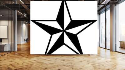 Vector illustration of the nautical star Wall mural