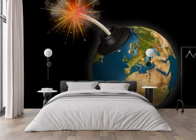 earthbomb_glow Wall mural