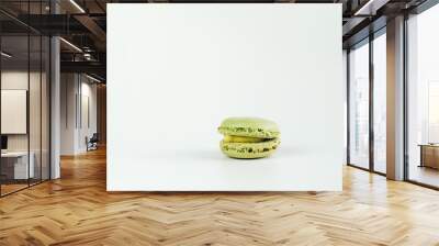 Single green macaron isolated Wall mural