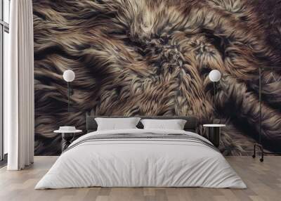 A striking, close-up photo of intricate fur texture patterns Wall mural