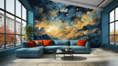 night sky and clouds Wall mural