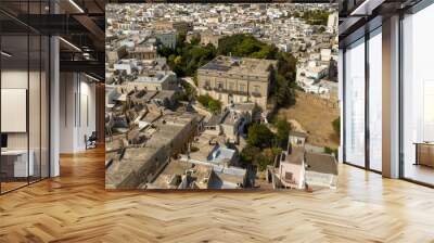 Aerial view of houses and apartments in the historic center of Manduria. It is a city in the province of Taranto, Puglia, Italy. Wall mural