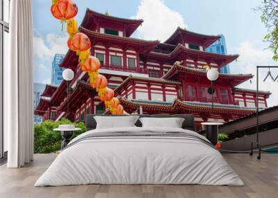 The Buddhist temple in Chinatown in Singapore Wall mural