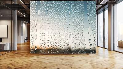 water droplets scattered across a clear surface. Wall mural