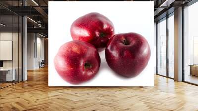 red stark apples isolated on white background Wall mural