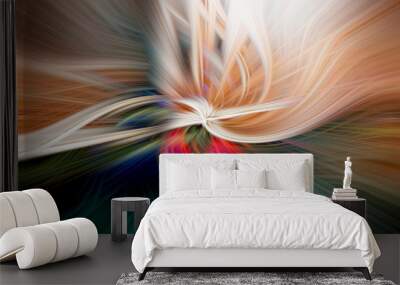 Abstract twisted fractal background,digital twirl design,abstract background Wall mural